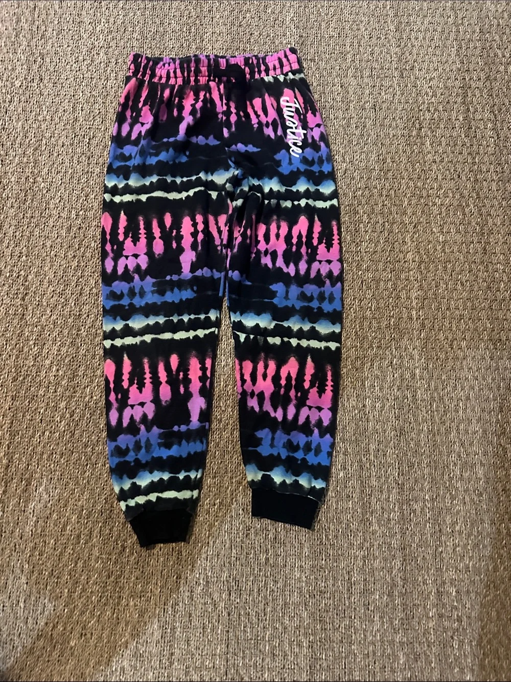 Justice Kids Tie-Dye Sweatpants - Black, Pink, Blue